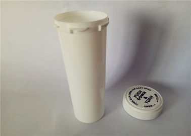 China Frascos reversibles herméticos blancos del casquillo, botellas plásticas de la prescripción de H140mm*D45mm proveedor