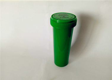 China Ningunos frascos reversibles del casquillo que manchan, botellas de píldora verdes opacas de la farmacia de la prueba del niño proveedor