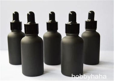 China Las botellas de cristal del dropper del color negro de la farmacia, alisan las botellas abiertas del dropper 30ml proveedor